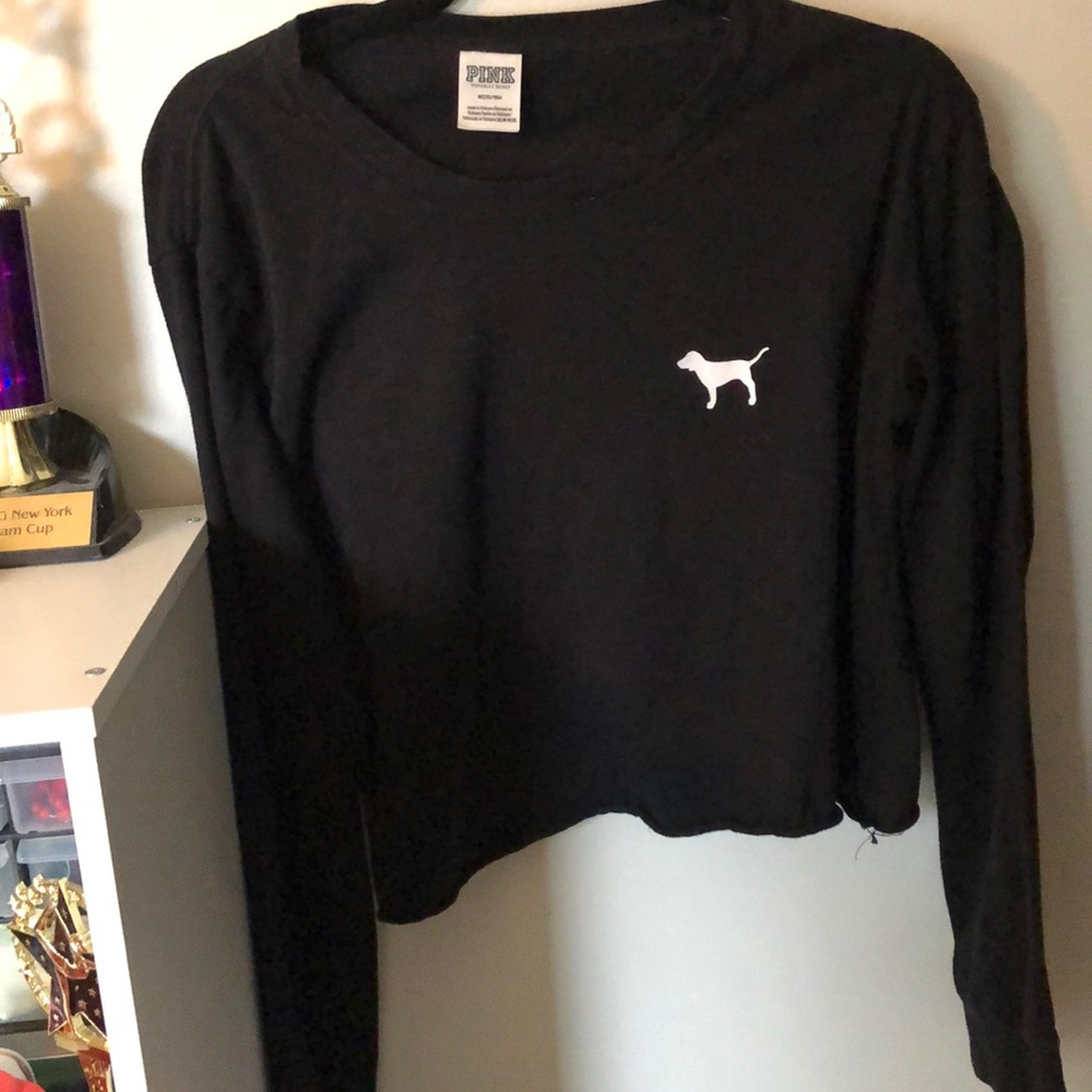 Cropped PINK long sleeve shirt
